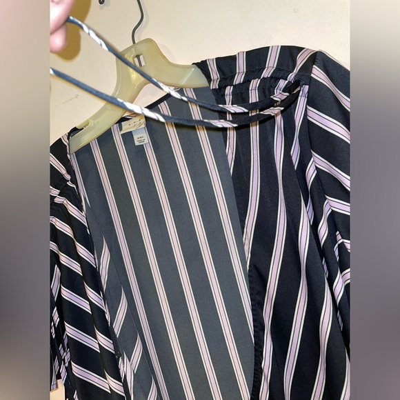 A NEW DAY Black & Pink Striped Wrap Dress | Excellent Condition | Size XXL - Picture 8 of 9